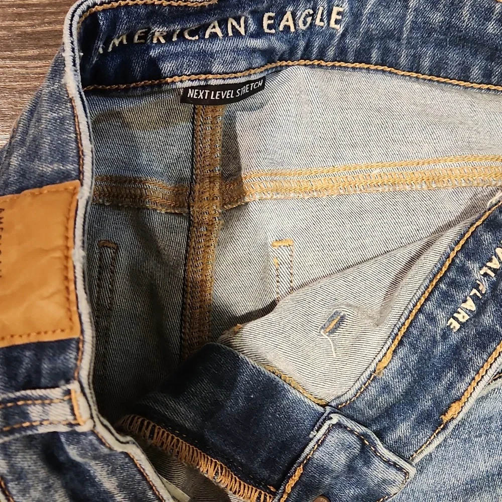 ❤️ AMERICAN EAGLE HIGH RISE  FESTIVAL FLARE JEANS, 8 (29) - Picture 5 of 9